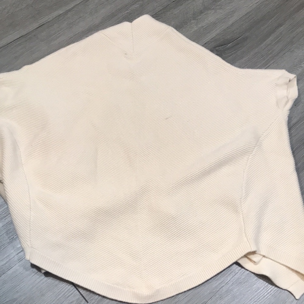 Akemi & Kin Cream‎ Small Ribbed Dolman Sleeve Open Front Cardigan size: One Size - Picture 7 of 8